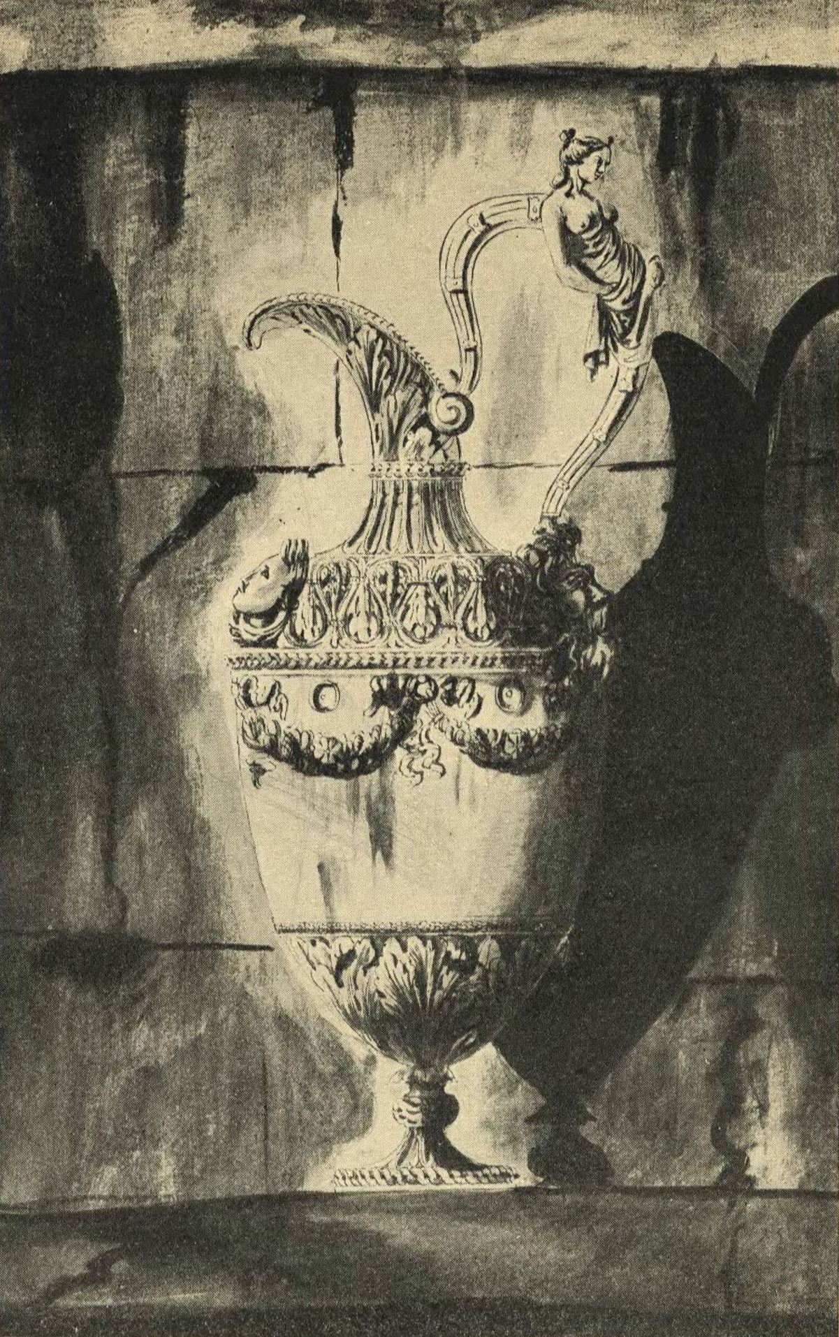 3. Рисунок серебряного кувшина в античном греко-римском стиле. Альбом Камерона 1764 г.