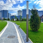 Благоустройство сквера/набережной в Минске (садово-парковые светильники Valley)