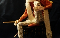 Портретная кукла - Купидон. Керамопластик, текстиль. Высота 270 мм.